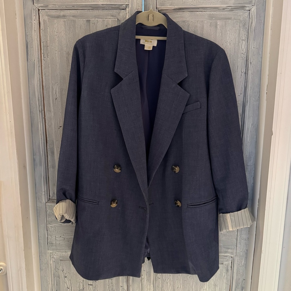 Anthropologie Maeve Double-Breasted Blazer